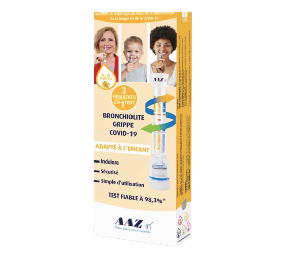 Autotest Triplex Bronchiolitis Grippe Covid-19 AAZ - Schachtel mit 1 Autotest