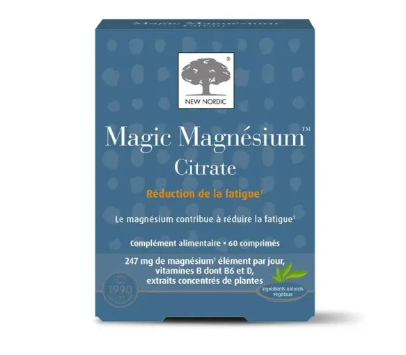 Magic Magnesium Citrat New Nordic - Packung mit 60 Tabletten
