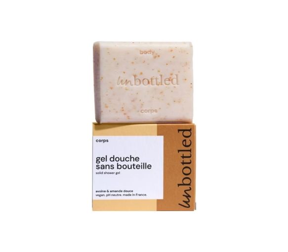 Duschgel ohne Flasche Hafer & süße Mandel Unbottled - 110g Stück - image 1