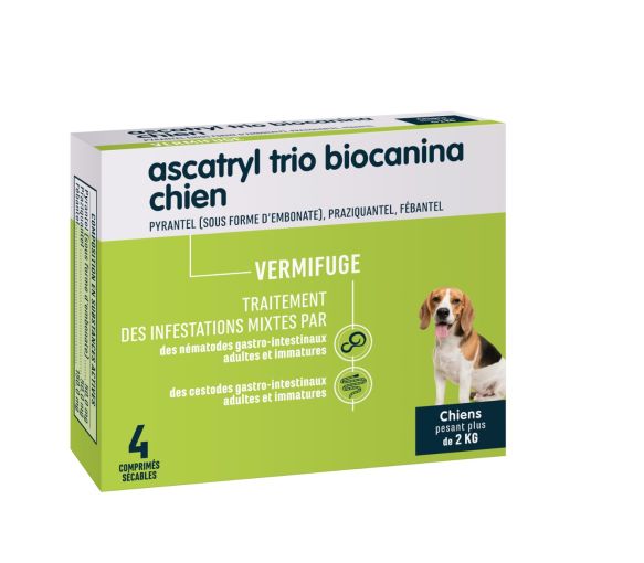 Ascatryl Trio Wurmkur Biocanina - Packung mit 4 Tabletten - image 1