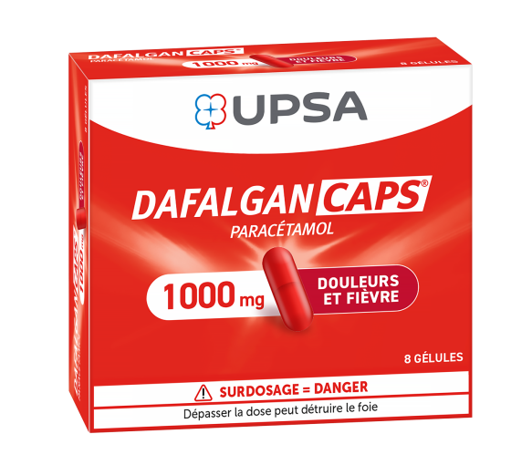 Dafalgan Caps 1000 mg Kapsel - Packung mit 8 Kapseln