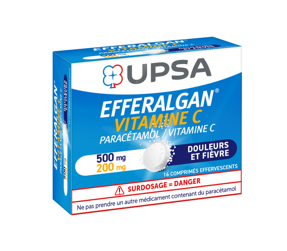 Efferalgan Vitamin C 500-200mg - Packung mit 16 Brausetabletten