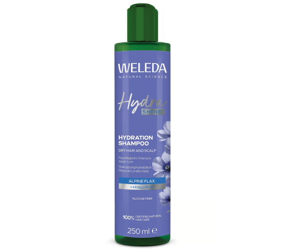 Hydra Shine Shampoo für Feuchtigkeit Weleda - Flasche mit 250 ml