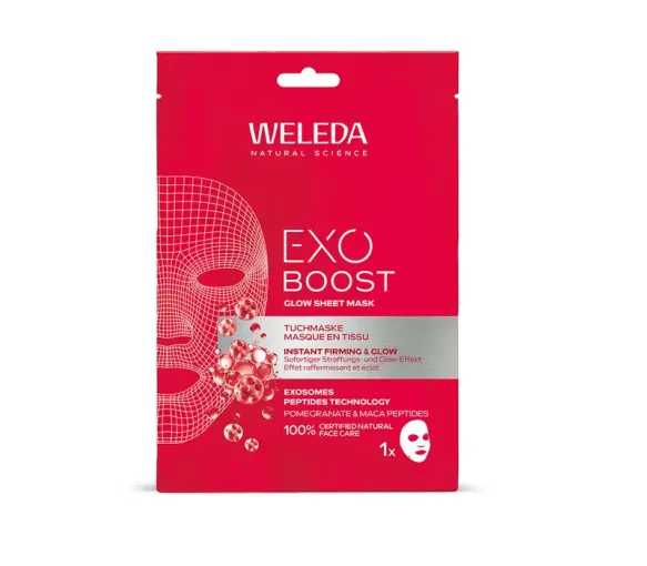 Exo Boost Glow Tuchmaske Weleda - eine Maske