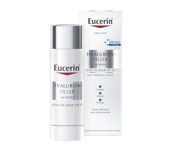 Hyaluron-Filler +3x Effekt Tagespflege für normale bis Mischhaut SPF15 Eucerin - Flasche mit 50 ml - image 1