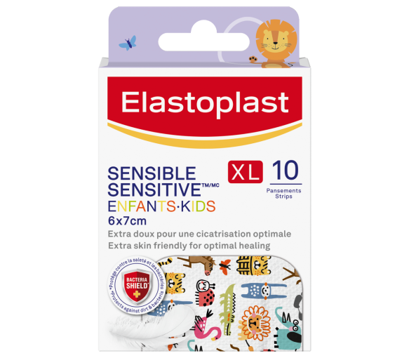 Sensible XL Kinderpflaster 6x7 cm Elastoplast - Packung mit 10 Pflastern - image 1