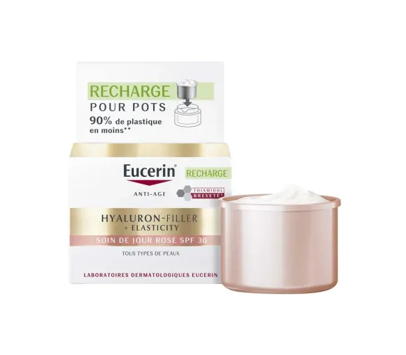 Hyaluron-Filler + Elastizität Tagespflege Rosé SPF30 Eucerin - Nachfüllpackung 50ml - image 1