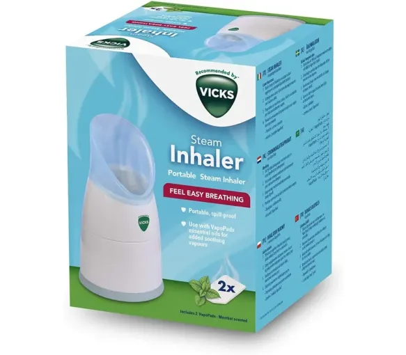 Steam Inhaler Dampfinhalator mit VapoPads V1300 Vicks - 1 Inhalator und 2 VapoPads