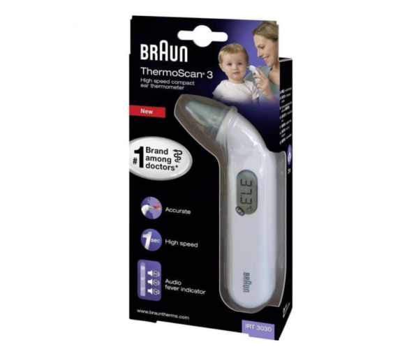 Thermoscan 3 Ohrthermometer kompakt IRT 3030 Braun - 1 Thermometer