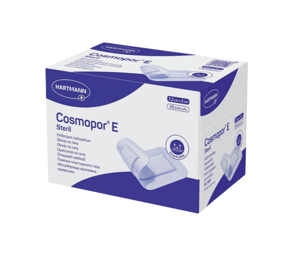 Cosmopor E Sterile Haftverbände Hartmann - Schachtel mit 50 Verbänden 7,2x5cm