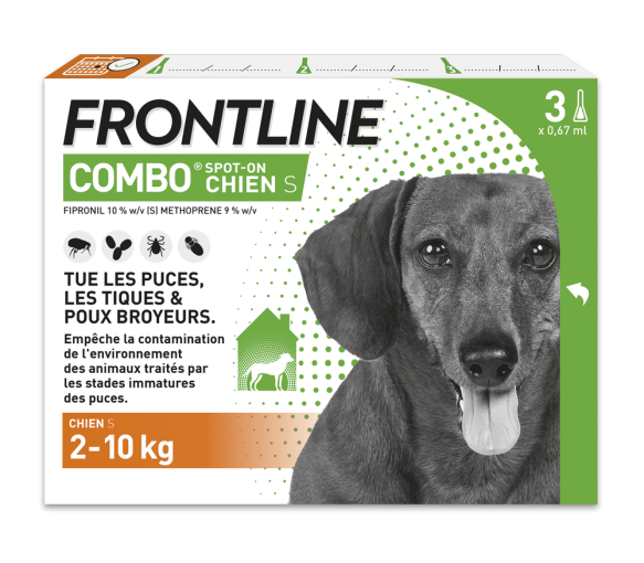Spot-on Combo Hund 2-10 kg Frontline - 3 Pipetten à 0,67 ml