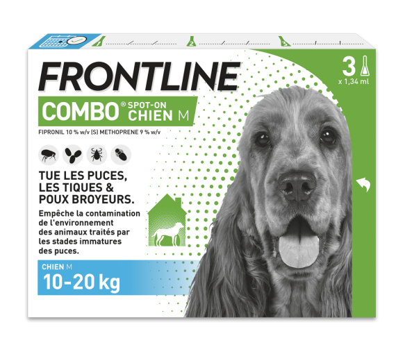 Frontline Combo Spot-On Hunde 10-20 kg - 3 Pipetten zu 1,34 ml