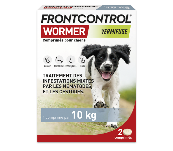 Frontcontrol Wurmkur für Hunde - Packung mit 2 Tabletten