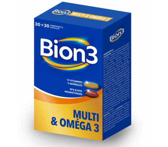 Multi & Omega 3 Bion 3 - Packung mit 30+30 Tabletten und Kapseln - image 1