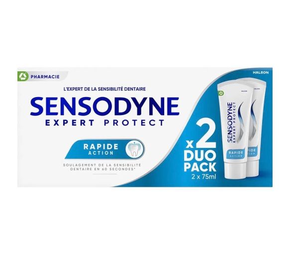 Zahnpasta Expert Protect schnelle Wirkung Sensodyne - 2er-Pack mit 75ml Tuben