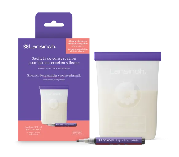 Silicon-Aufbewahrungssäcke für Muttermilch Lansinoh - Box mit 5 Beuteln à 240 ml - image 1