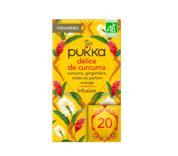 Kräutertee Delikatesse aus Bio-Kurkuma Pukka - Schachtel mit 20 Beuteln - image 1