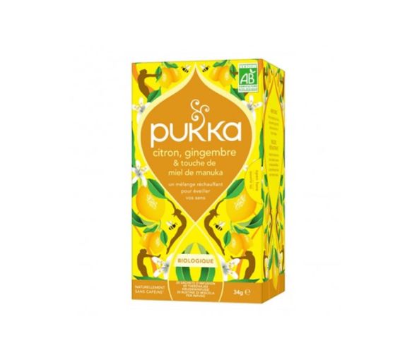 Bio Pukka Zitrone Ingwer & Manuka Honig Tee - 20 Beutel Box