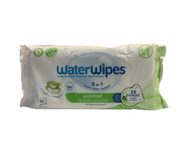 Aloe Vera Feuchttücher Waterwipes - Packung mit 60 Tüchern - image 1