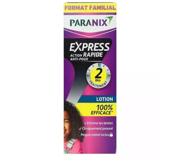 Express-Aktion schnelles Anti-Läuse Familienformat Paranix - Flasche 195ml + ein Kamm