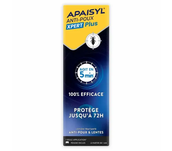 Apaisyl Xpert Plus Läuse- und Nissenlotion - 100 ml Flasche mit Kamm - image 1
