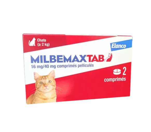 Milbemaxtab Tabletten für Katzen - Packung mit 2 Tabletten