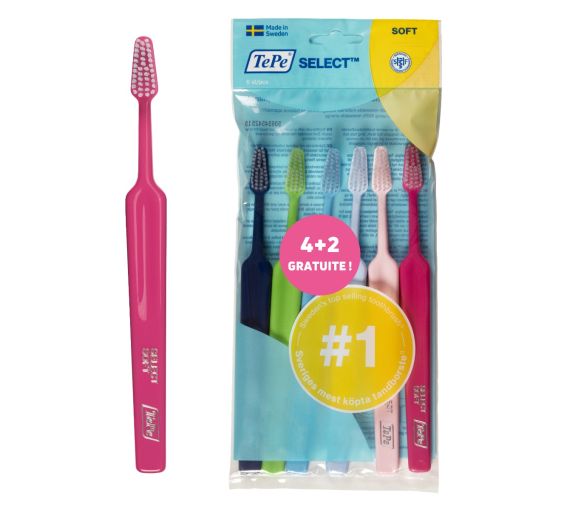 Pack weiche Zahnbürsten Select TePe - Set mit 6 Zahnbürsten - image 1