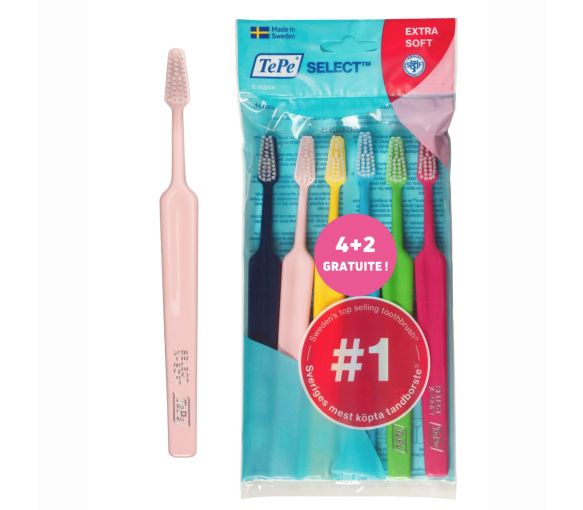 Packung extra-weiche Zahnbürsten Select TePe - Set mit 6 Zahnbürsten - image 1