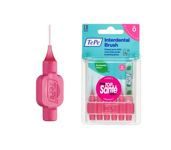 Original Interdentalbürsten rosa Größe 0 (0,4 mm) TePe - 6 Bürsten - image 1