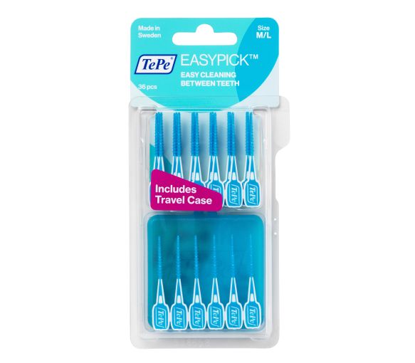 Einfache Pick Zahnstocher Silikon Türkis M/L TePe - 36 Einheiten - image 1