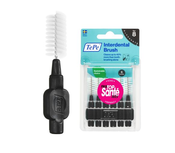 Original schwarze Interdentalbürsten Größe 8 (1,5 mm) TePe - 6 Bürsten - image 1