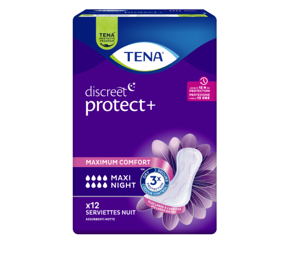Discreet protect+ maxi night Tena - 12er Pack Schutzprodukte