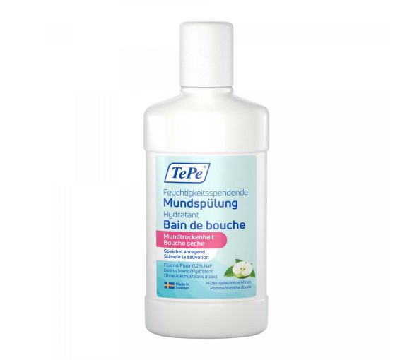 Hydratisierende Mundspülung für trockenen Mund Apfel/Minze TePe - Flasche 500ml - image 1