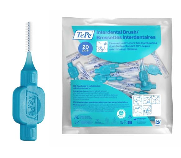 Originale Interdentalbürsten blau Größe 3 (0,6 mm) TePe - 20 Bürsten - image 1