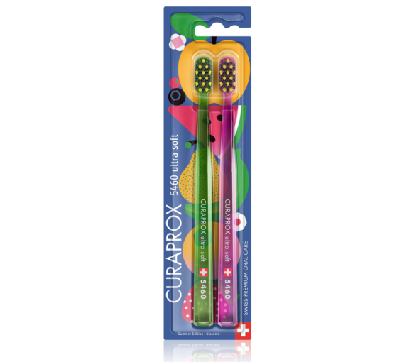 Zahnbürste cs 5460 ultra soft Sommer Edition Curaprox - Set mit 2 Zahnbürsten
