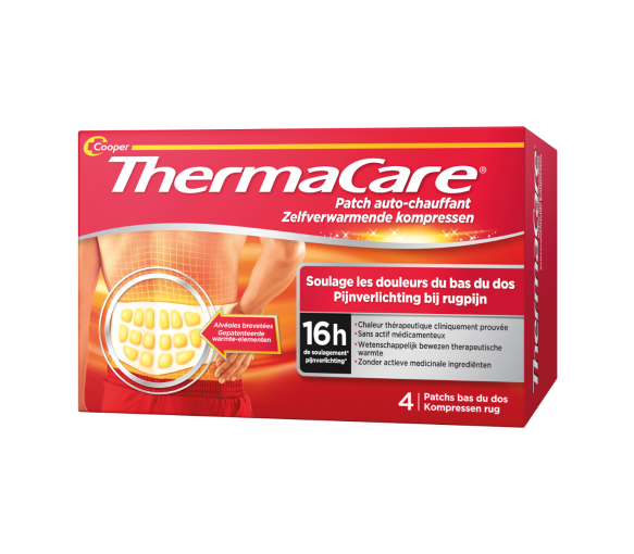 Thermacare selbstwärmende Pflaster für den unteren Rücken Cooper - Packung mit 2 selbstwärmenden Pflastern