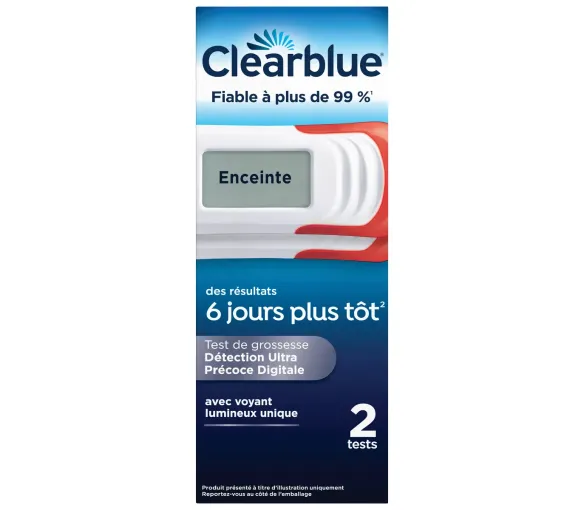 Digitaler Schwangerschaftstest Clearblue - ultra-frühe Erkennung - Packung mit 2 Tests - image 1