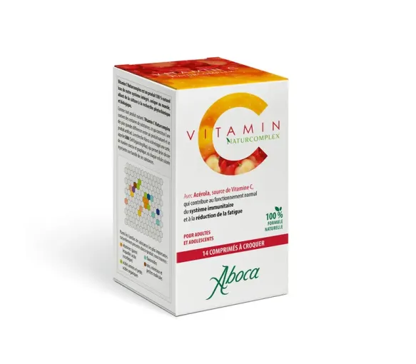 Vitamin C naturcomplex mit Acerola Aboca - Packung mit 14 Tabletten