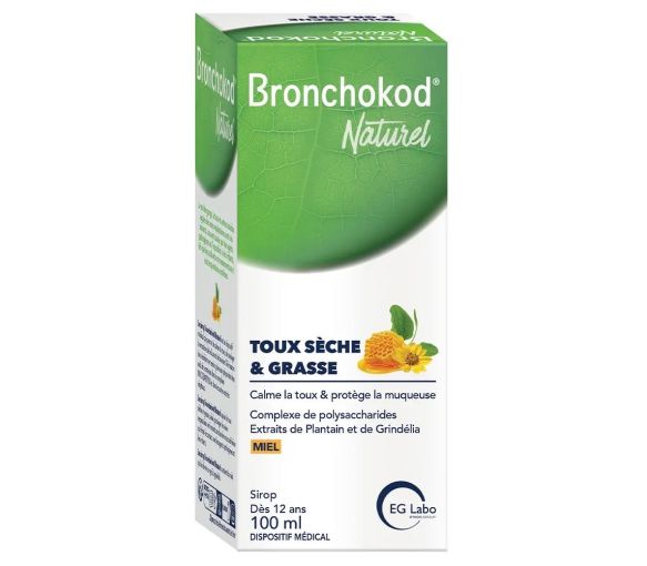Bronchokod Naturalsirup trockener und feuchter Husten Honig EG Labo - Flasche 100ml