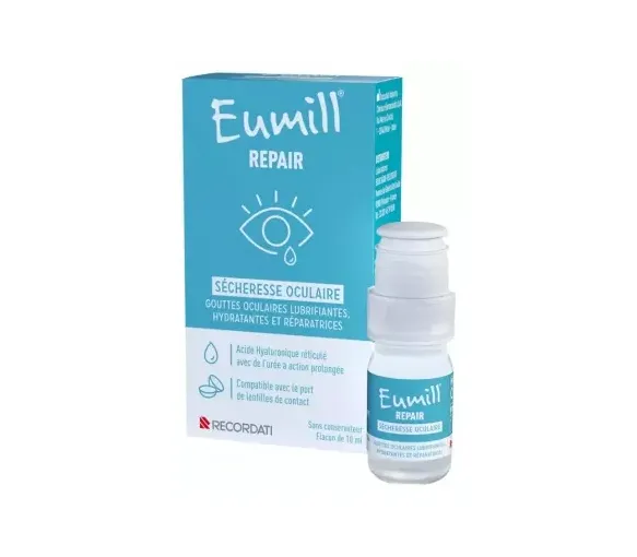 Augentropfen bei trockenen Augen Eumill Repair - Flasche mit 10 ml