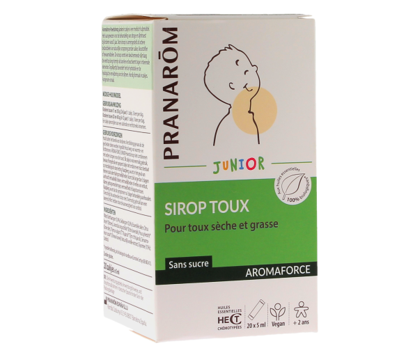 Aromaforce Hustensirup für Kinder bio Pranarom - Schachtel mit 20 Beuteln à 5 ml