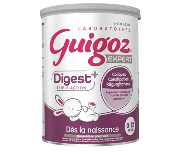 Verdauungsfreundliche Milchpulver + Dreifachwirkung 0-12 Monate Guigoz - Dose mit 780g