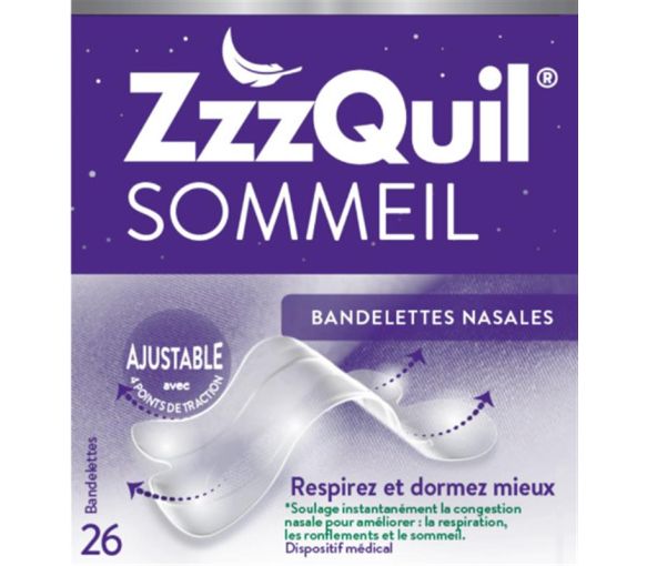 ZzzQuil Schlaf Nasenstreifen - Packung mit 26 Streifen