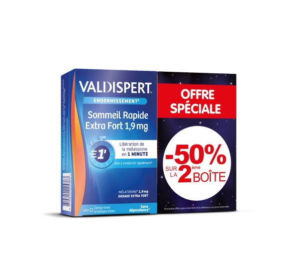 Melatonin 1,9mg Valdispert - 2er Pack mit 40 orodispersiblen Tabletten - image 1