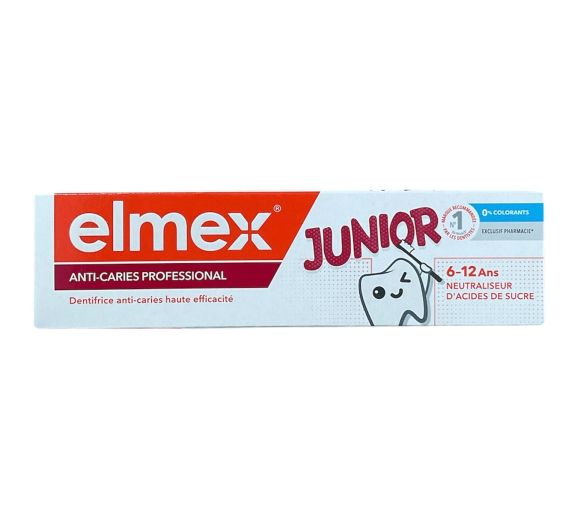 Professionelle Kariesprophylaxe Zahnpasta Junior 6-12 Jahre Elmex - 75ml Tube - image 1