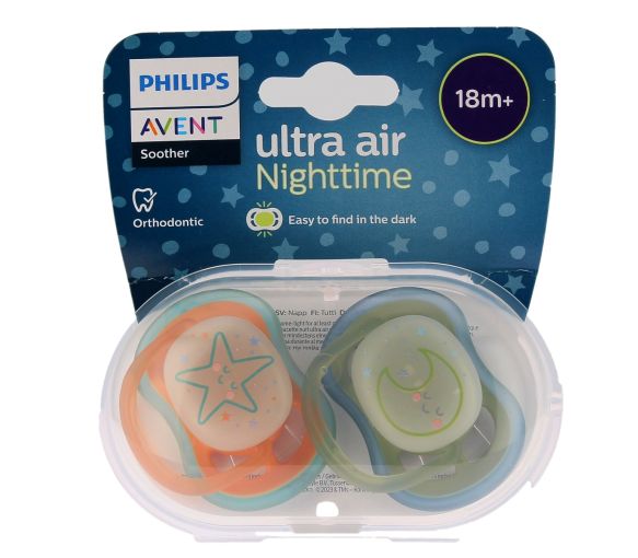 Ultra-Air Nachtschnuller +18 Monate Philips Avent - 2er Pack Schnuller