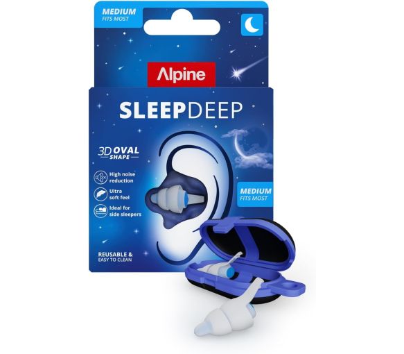 Sleep Deep Ohrstöpsel Medium Alpine - ein Paar + eine Transportbox