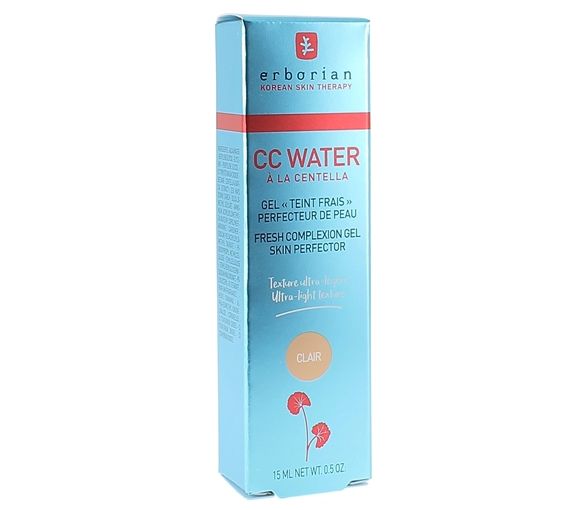 CC Water mit Centella Gel Teint Frisch Hautperfektionierer Hell Erborian - Tube mit 15ml