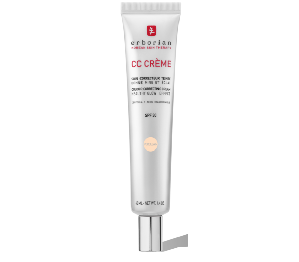 CC Creme Pflege Korrektur getönt SPF30 Farbton Porzellan Erborian - Tube mit 40 ml