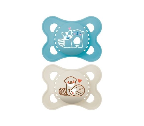 Silikon-Schnuller Nature 2-6 Monate MAM - Packung mit 2 Schnullern